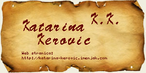 Katarina Kerović vizit kartica